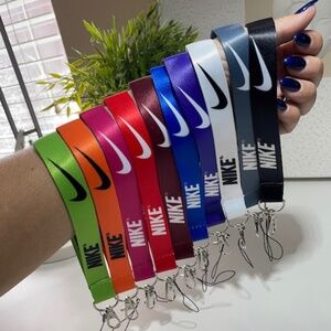 4 pieces Nike Short Lanyard Wristlet Phone Car Bag Charm Keychain